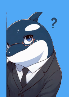 Confused Orca Mascot